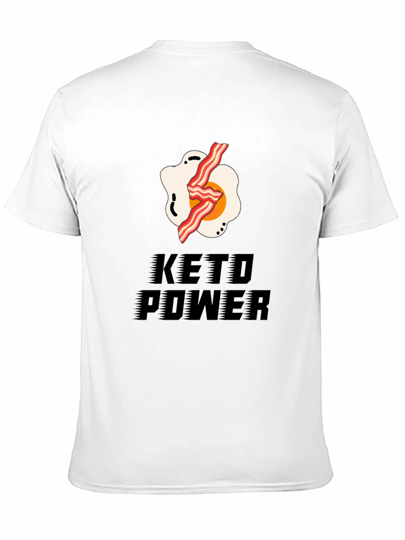 Keto Power T-Shirt - Bacon & Egg Design