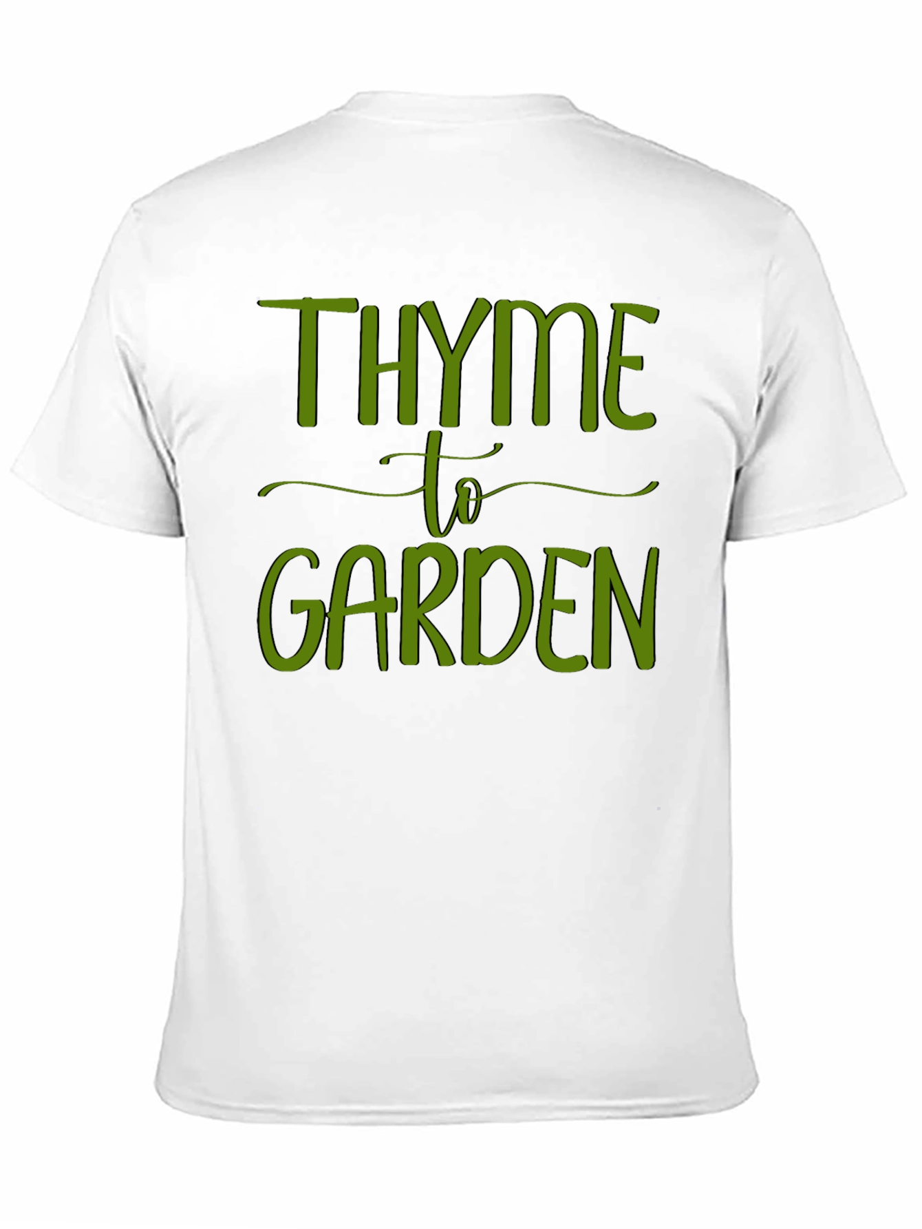 Thyme to Garden Green Graphic Black T-Shirt