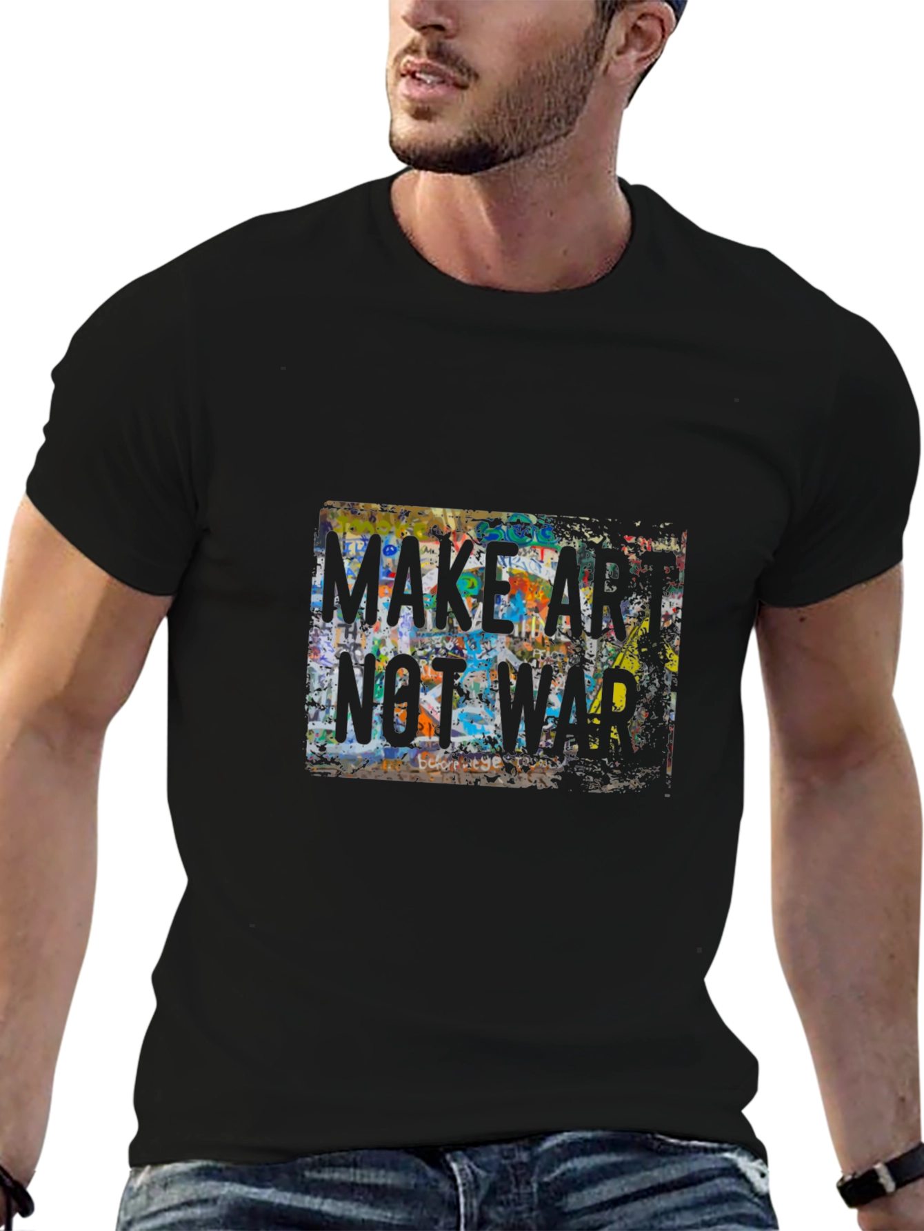 Make Art Not War T-Shirt - Stylish Graphic Tee