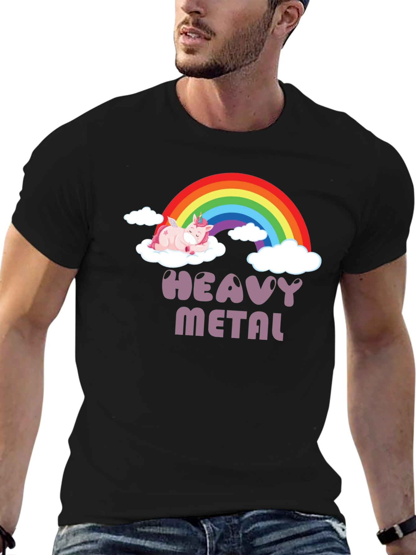 Heavy Metal Unicorn T-Shirt - Black