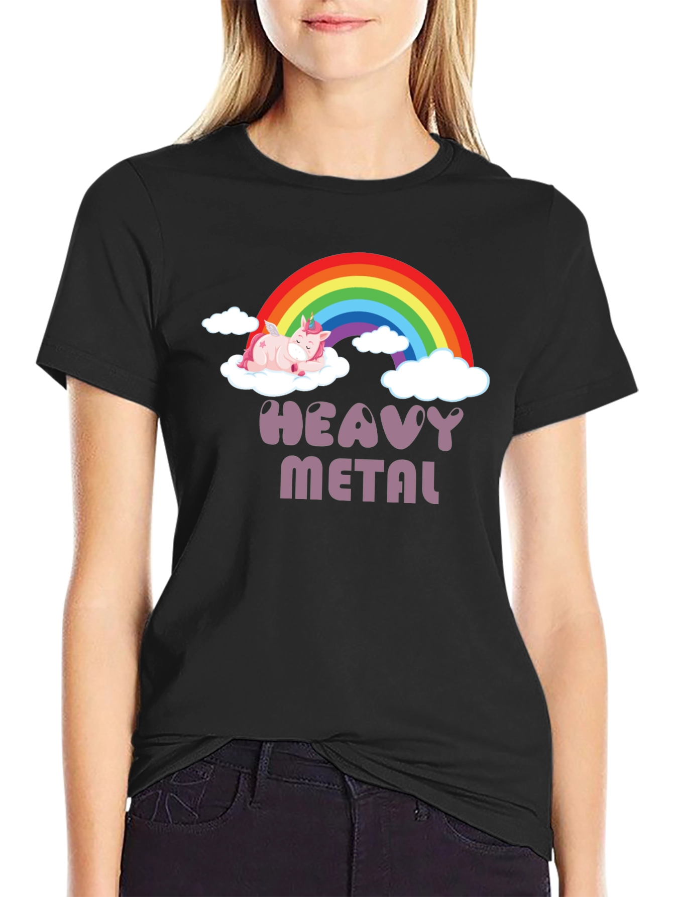 Heavy Metal Unicorn T-Shirt - Black