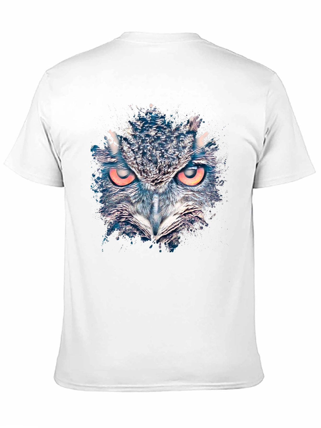 Owl Graphic Print Mens Black T-Shirt