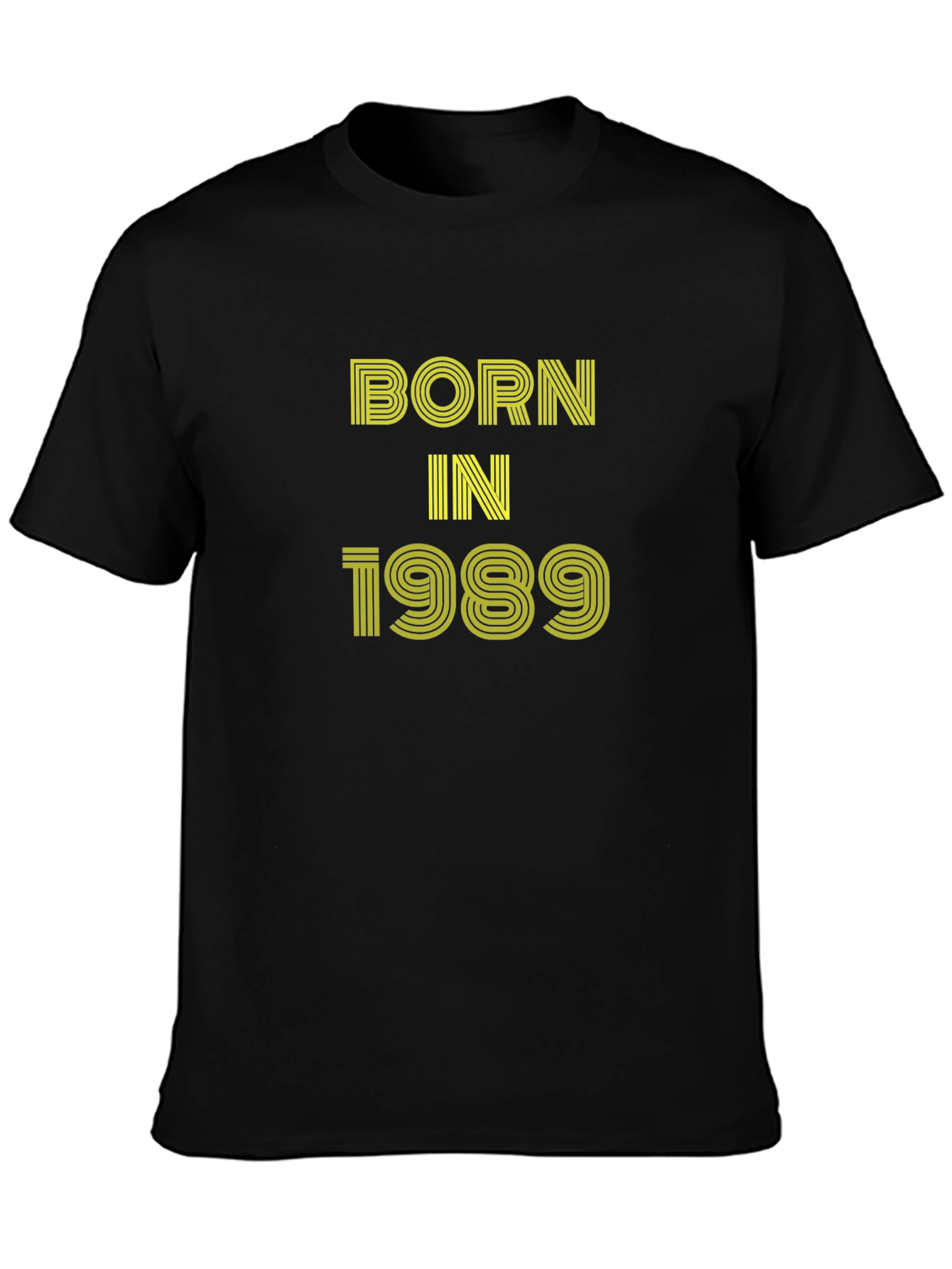 Born in 1989 Black Graphic Tee