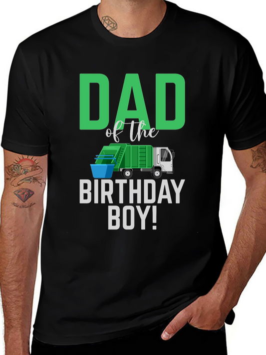Dad of the Birthday Boy Garbage Truck T-Shirt