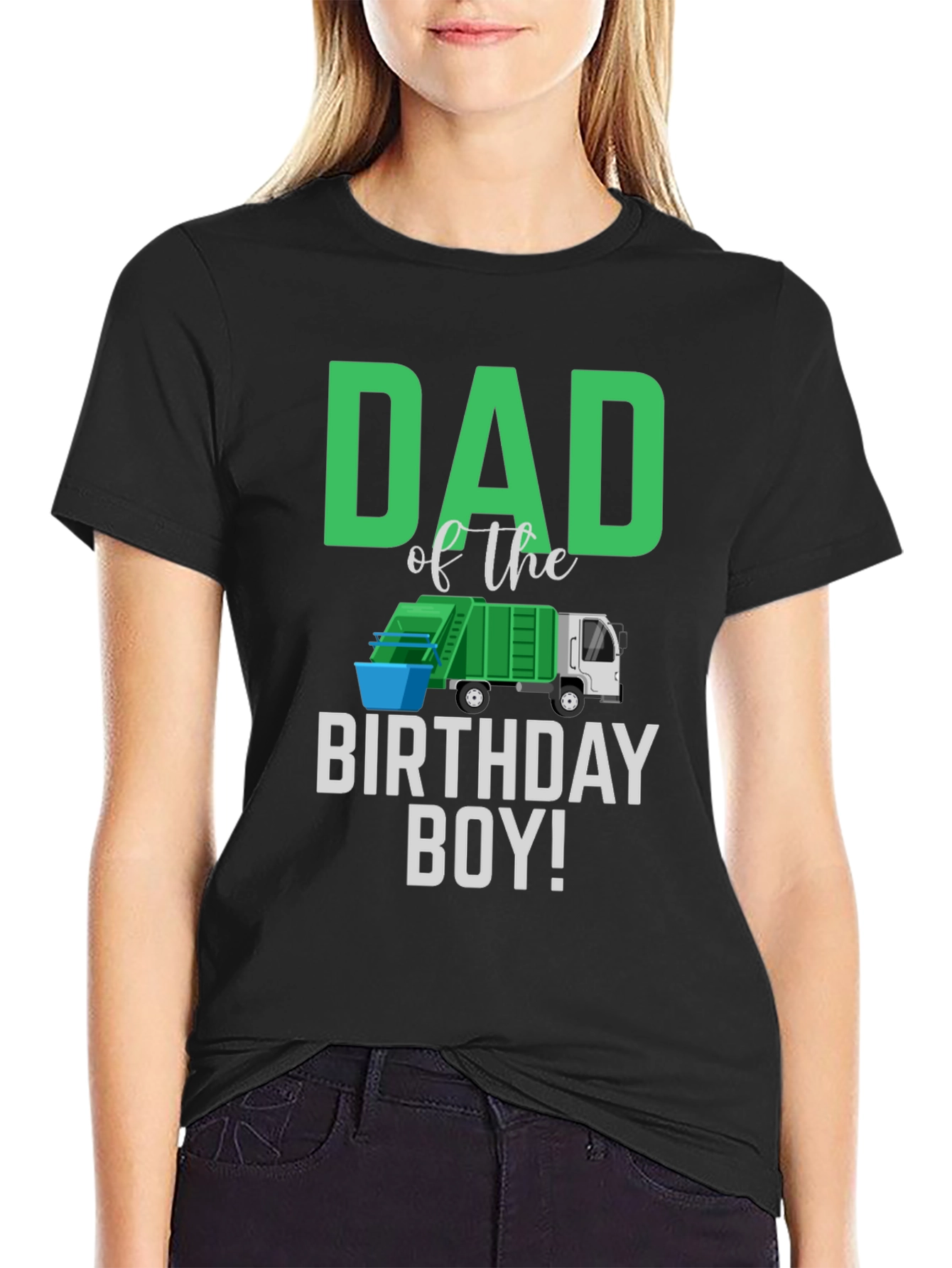 Dad of the Birthday Boy Garbage Truck T-Shirt