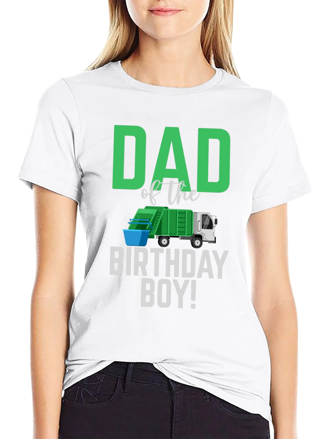 Dad of the Birthday Boy Garbage Truck T-Shirt