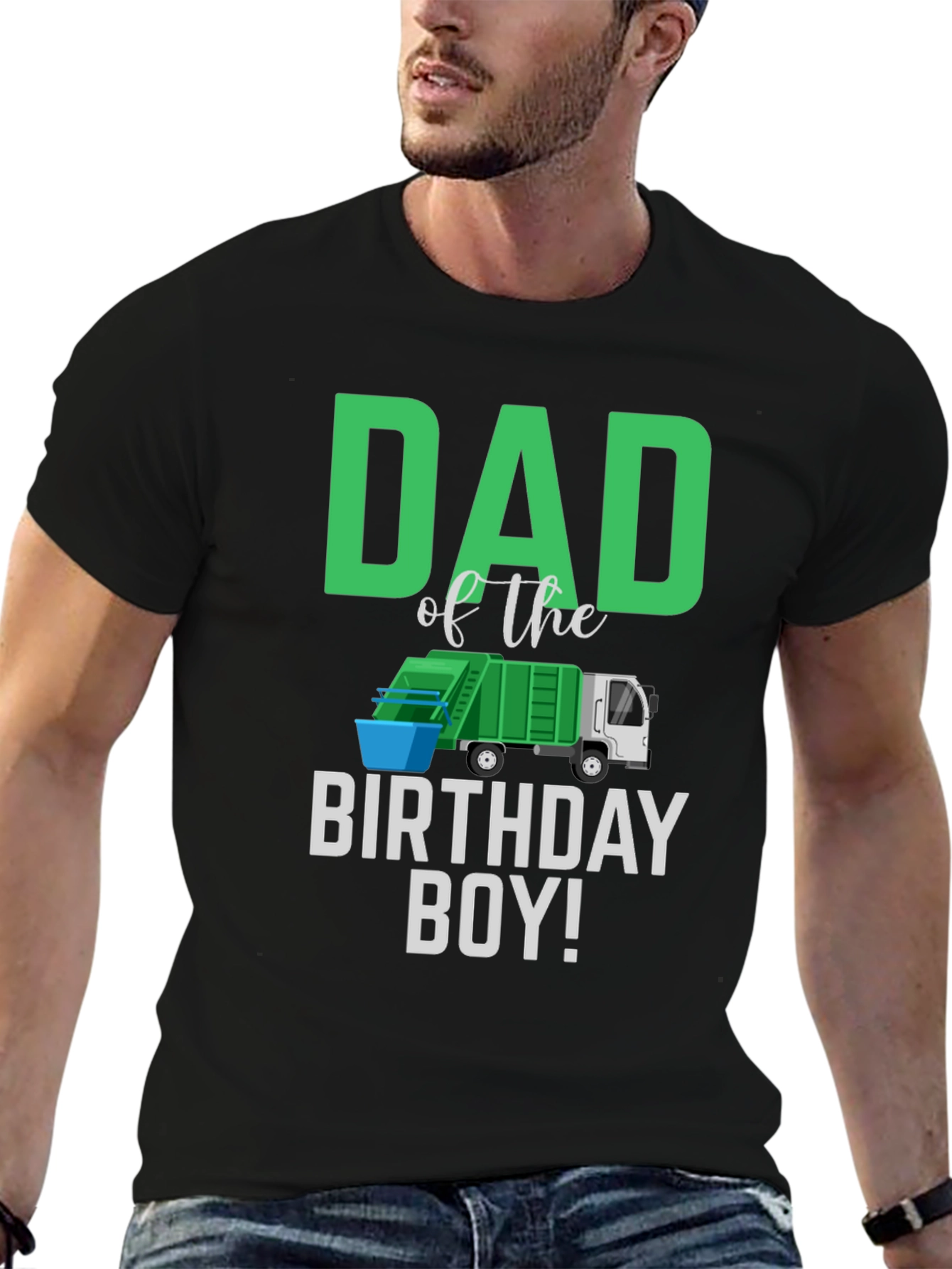 Dad of the Birthday Boy Garbage Truck T-Shirt
