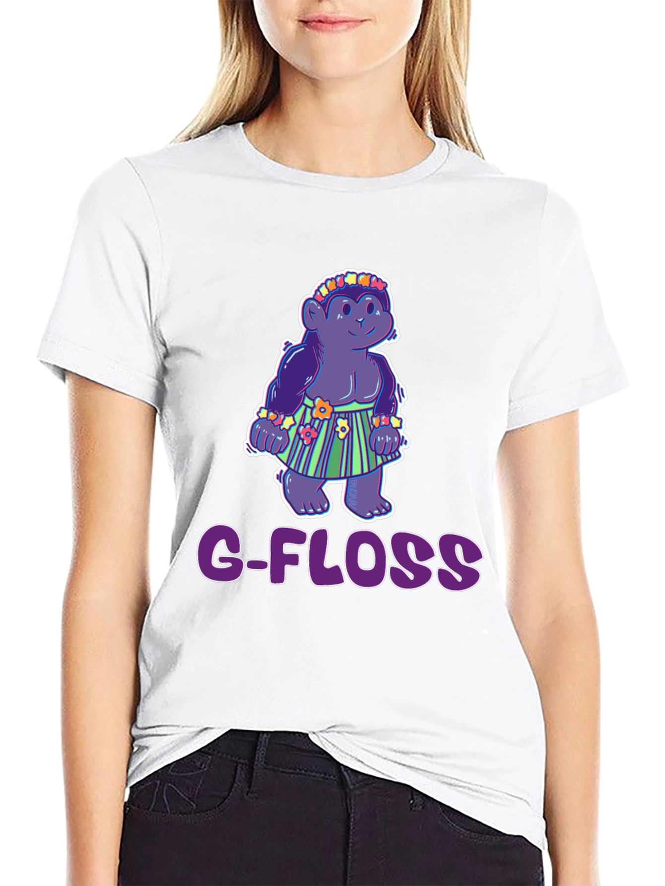 G-Floss Hula Monkey Black T-Shirt
