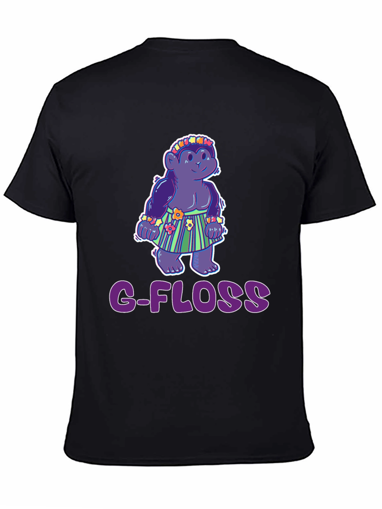 G-Floss Hula Monkey Black T-Shirt
