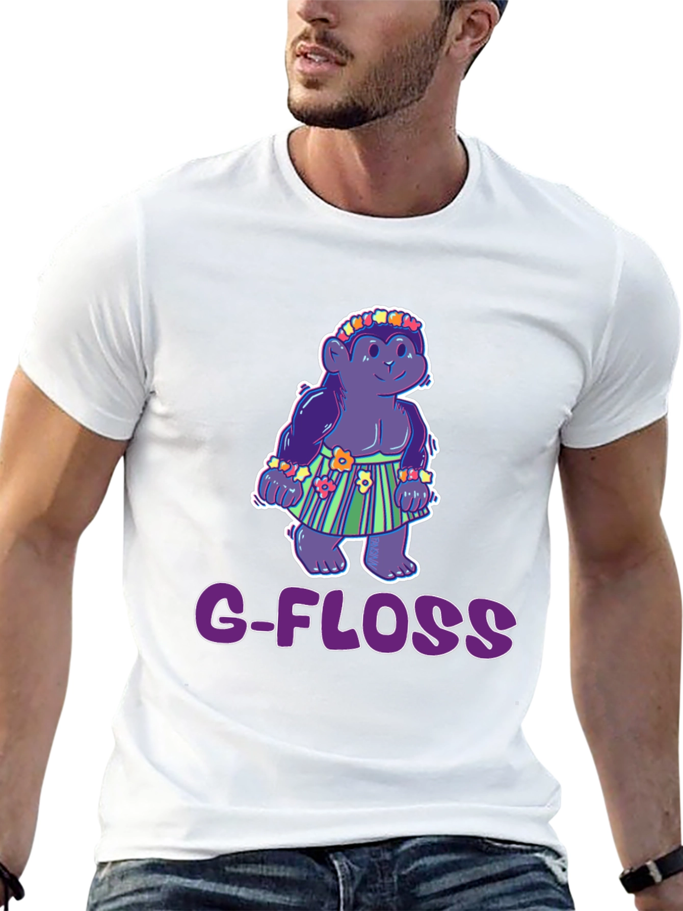 G-Floss Hula Monkey Black T-Shirt