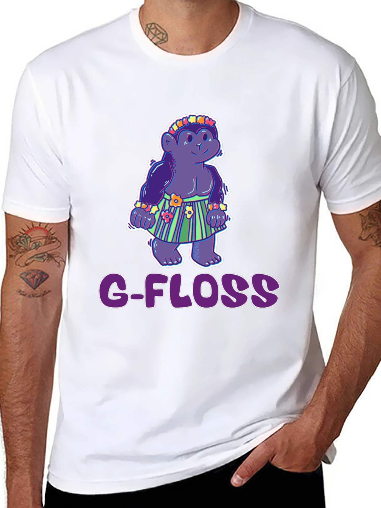 G-Floss Hula Monkey Black T-Shirt