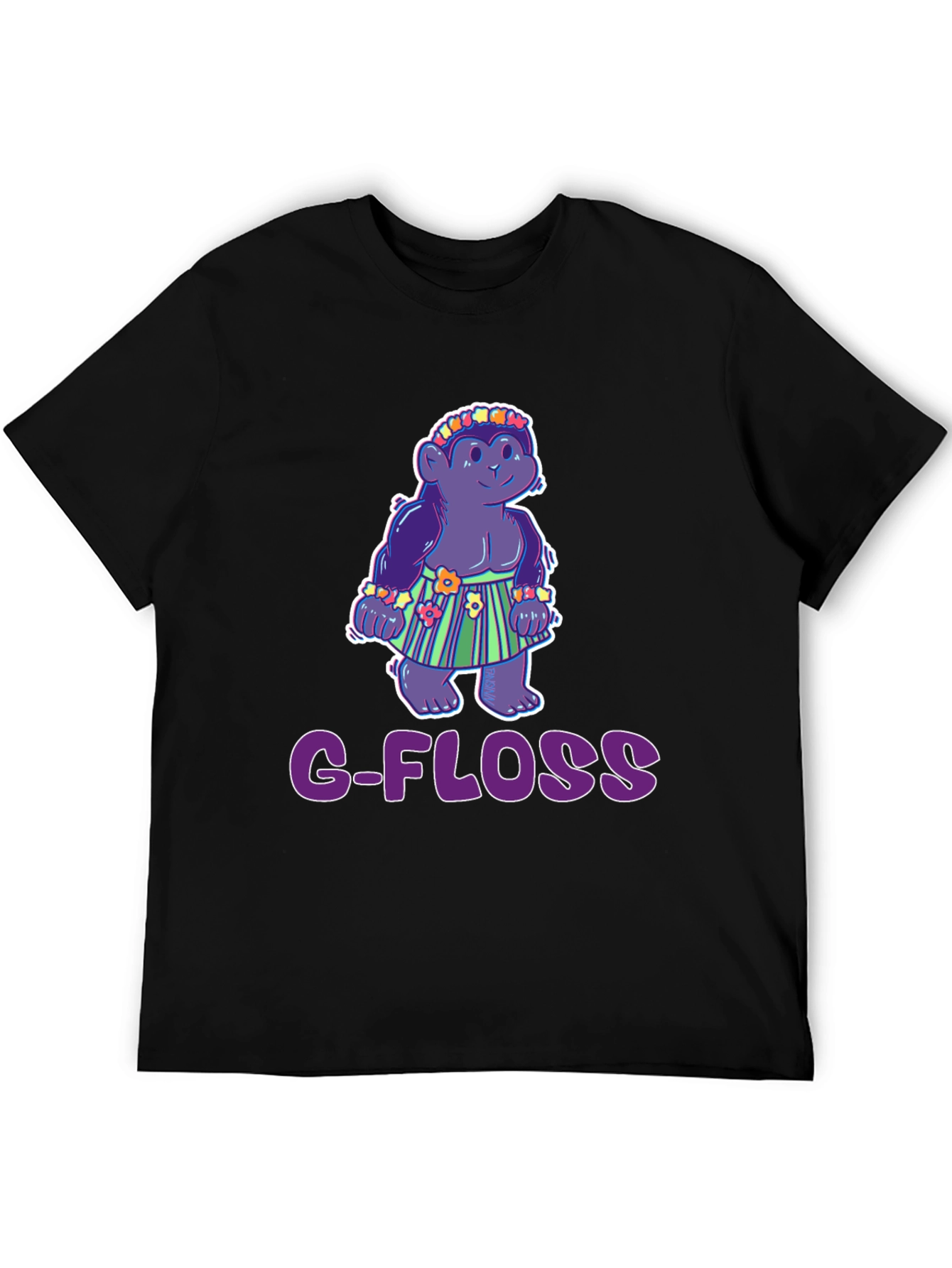 G-Floss Hula Monkey Black T-Shirt