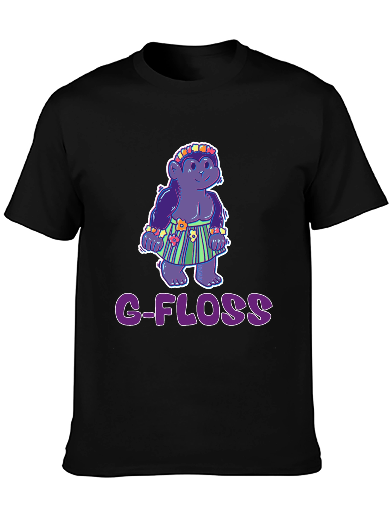G-Floss Hula Monkey Black T-Shirt