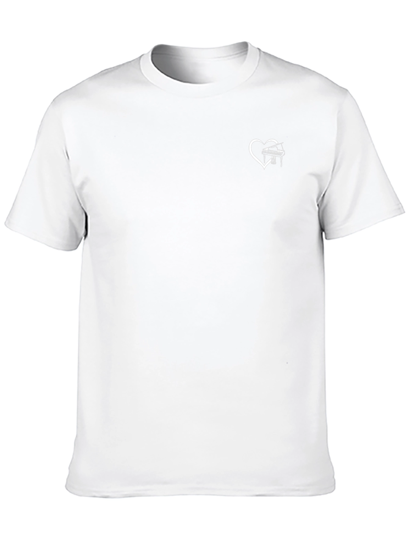 Piano Heart Graphic Tee - Black