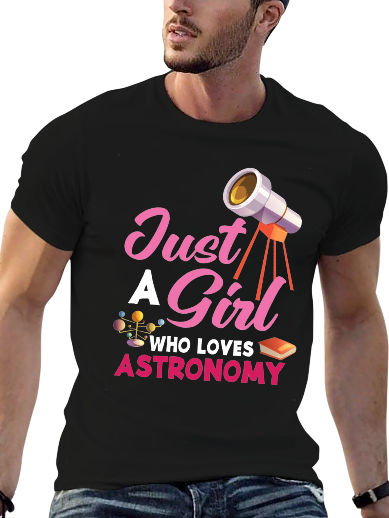 Astronomy Lover T-Shirt - Just a Girl Design