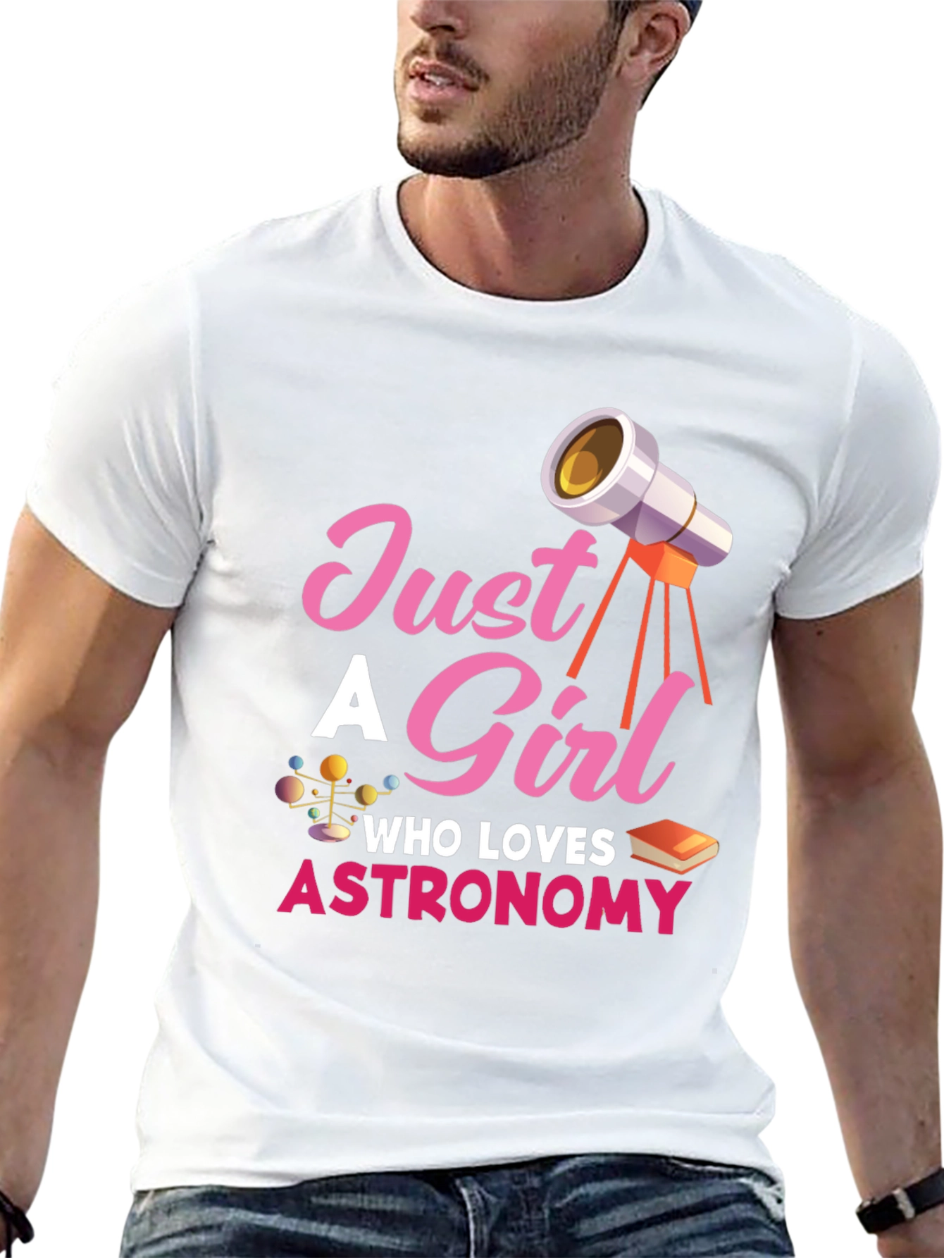 Astronomy Lover T-Shirt - Just a Girl Design