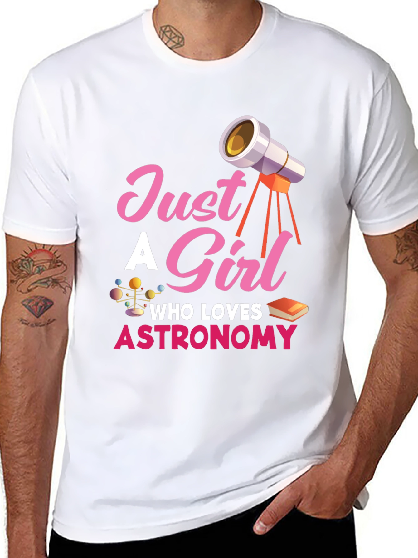 Astronomy Lover T-Shirt - Just a Girl Design