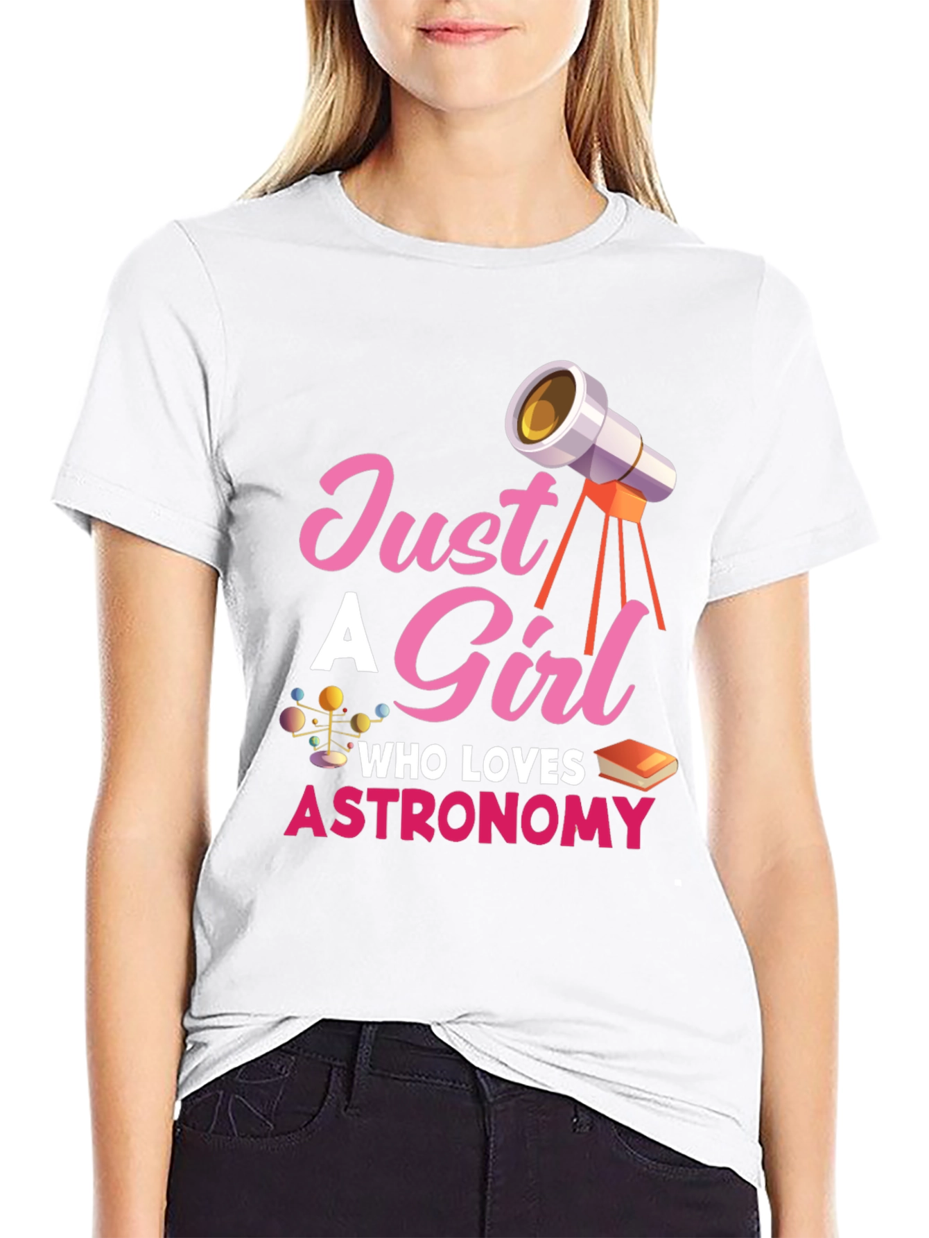 Astronomy Lover T-Shirt - Just a Girl Design