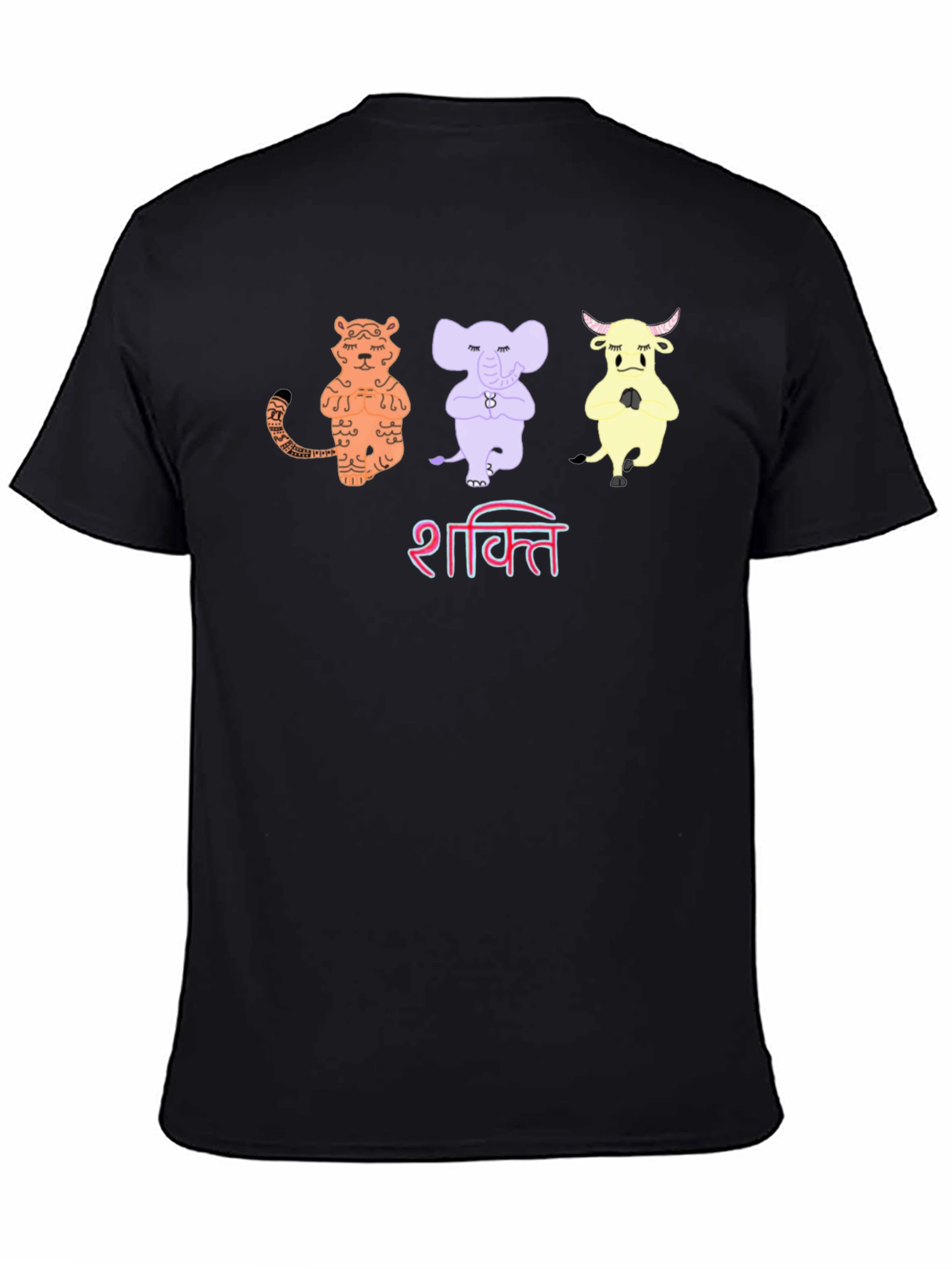 Shakti Yoga Animal T-Shirt - Mens Black Tee