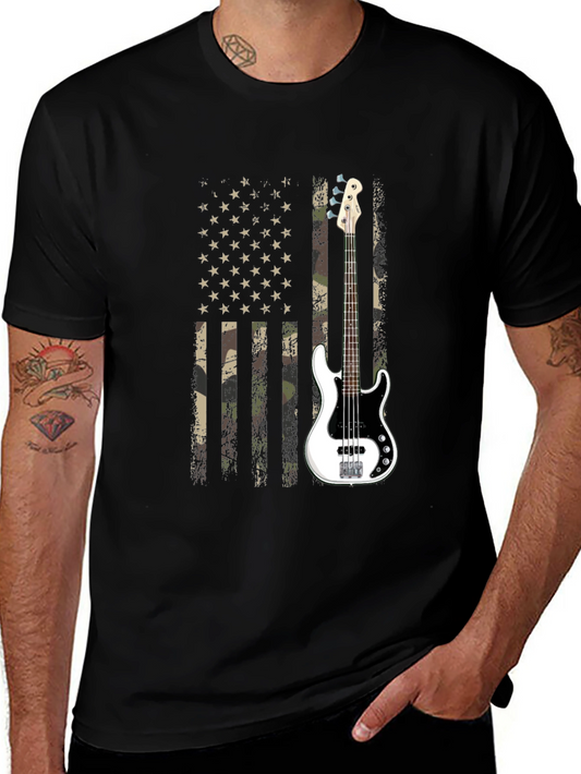 American Flag Guitar T-Shirt
