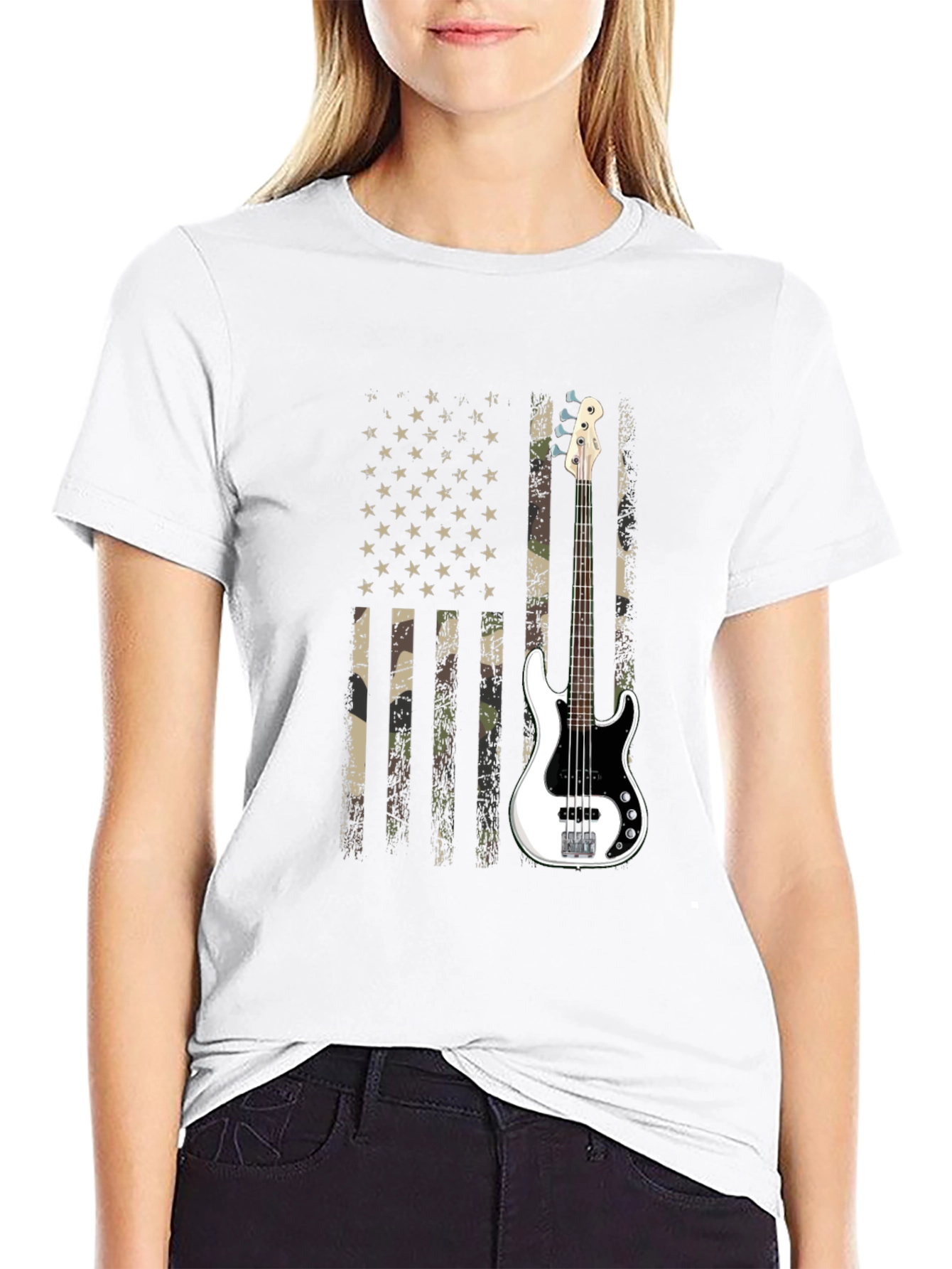 American Flag Guitar T-Shirt