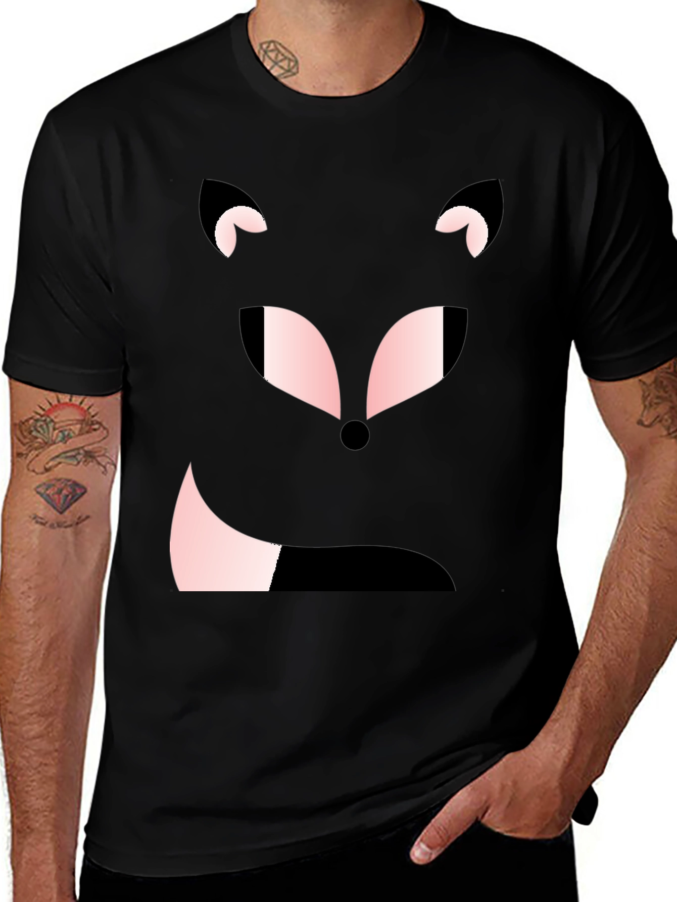 Cute Fox Face Graphic Tee