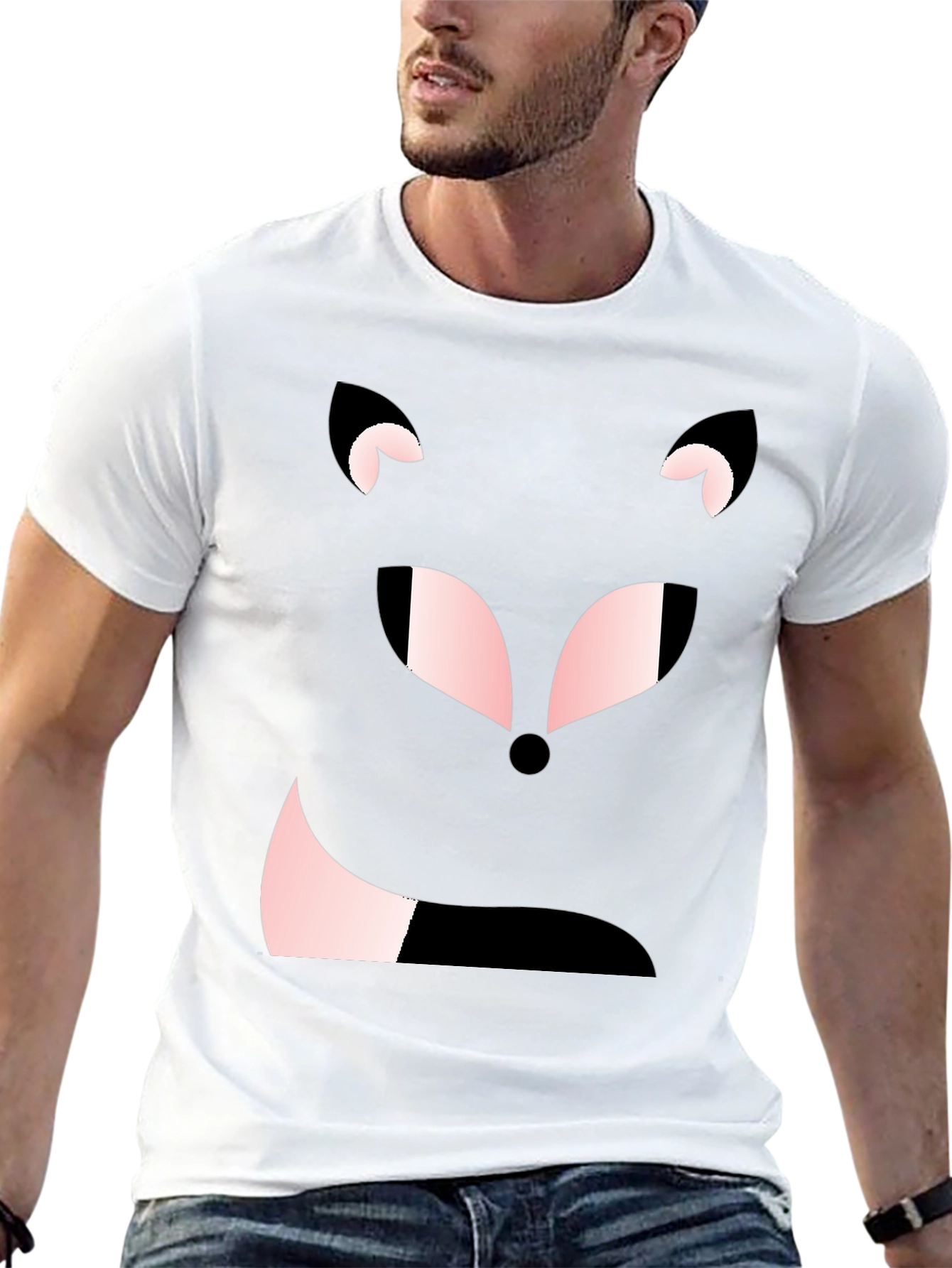 Cute Fox Face Graphic Tee