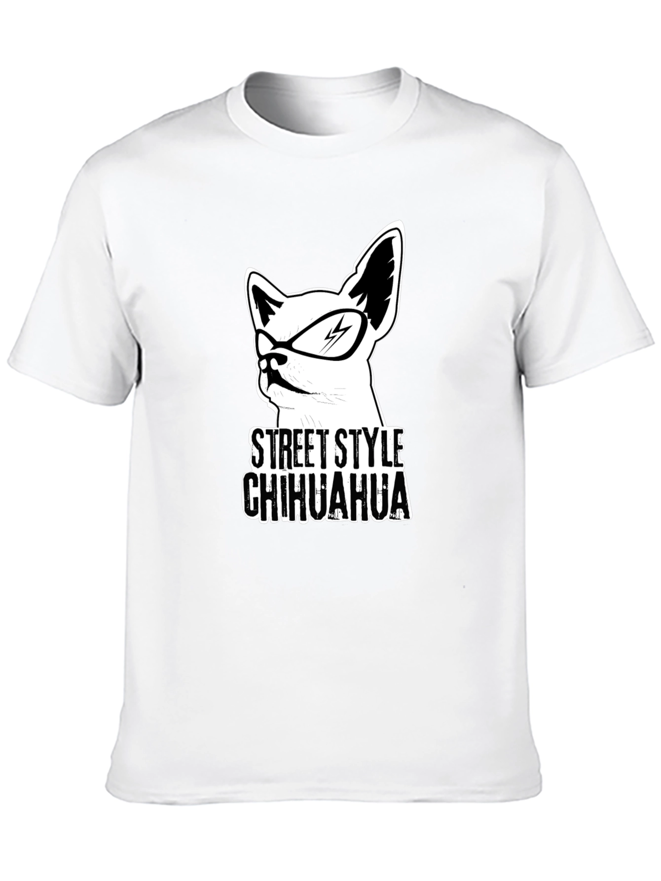 Street Style Chihuahua Black T-Shirt