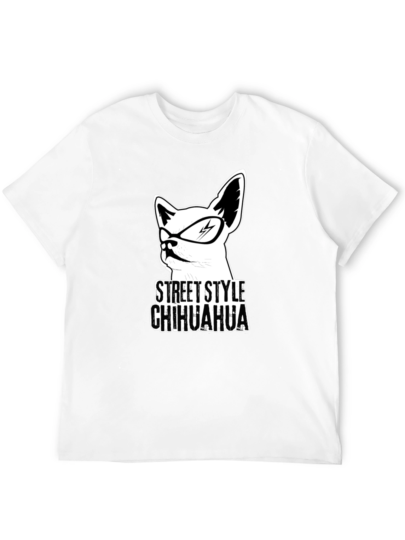 Street Style Chihuahua Black T-Shirt