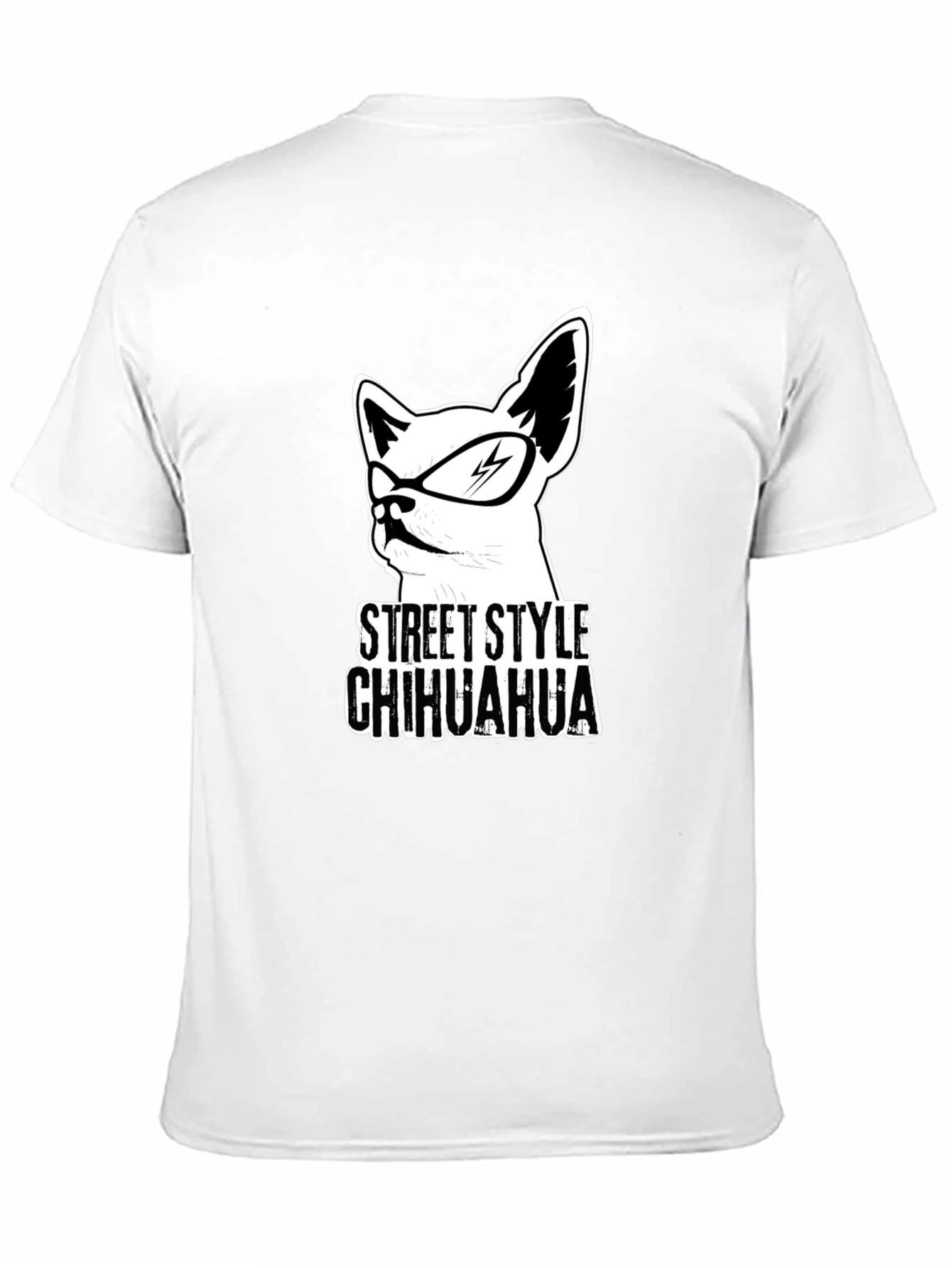 Street Style Chihuahua Black T-Shirt