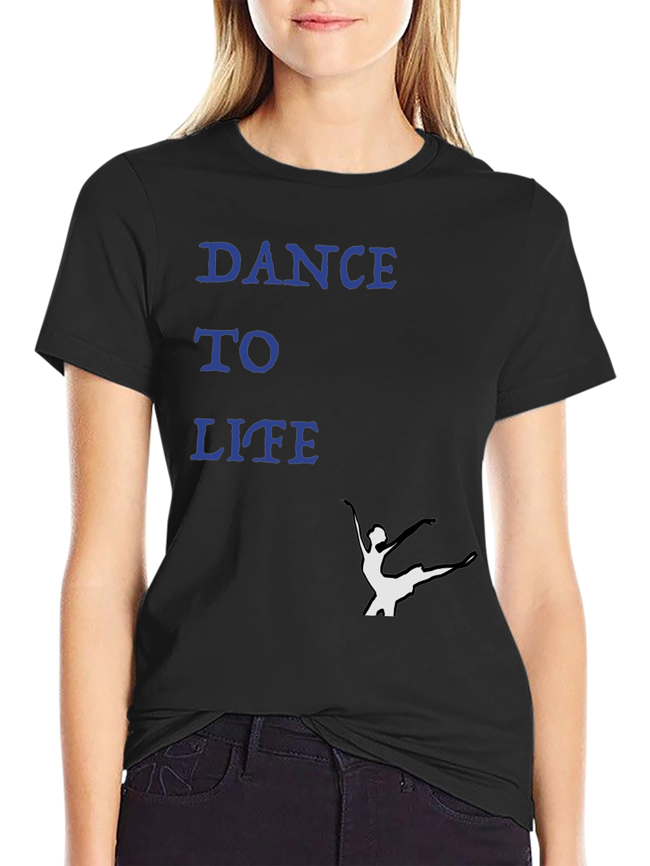 Dance to Life Black Graphic Tee