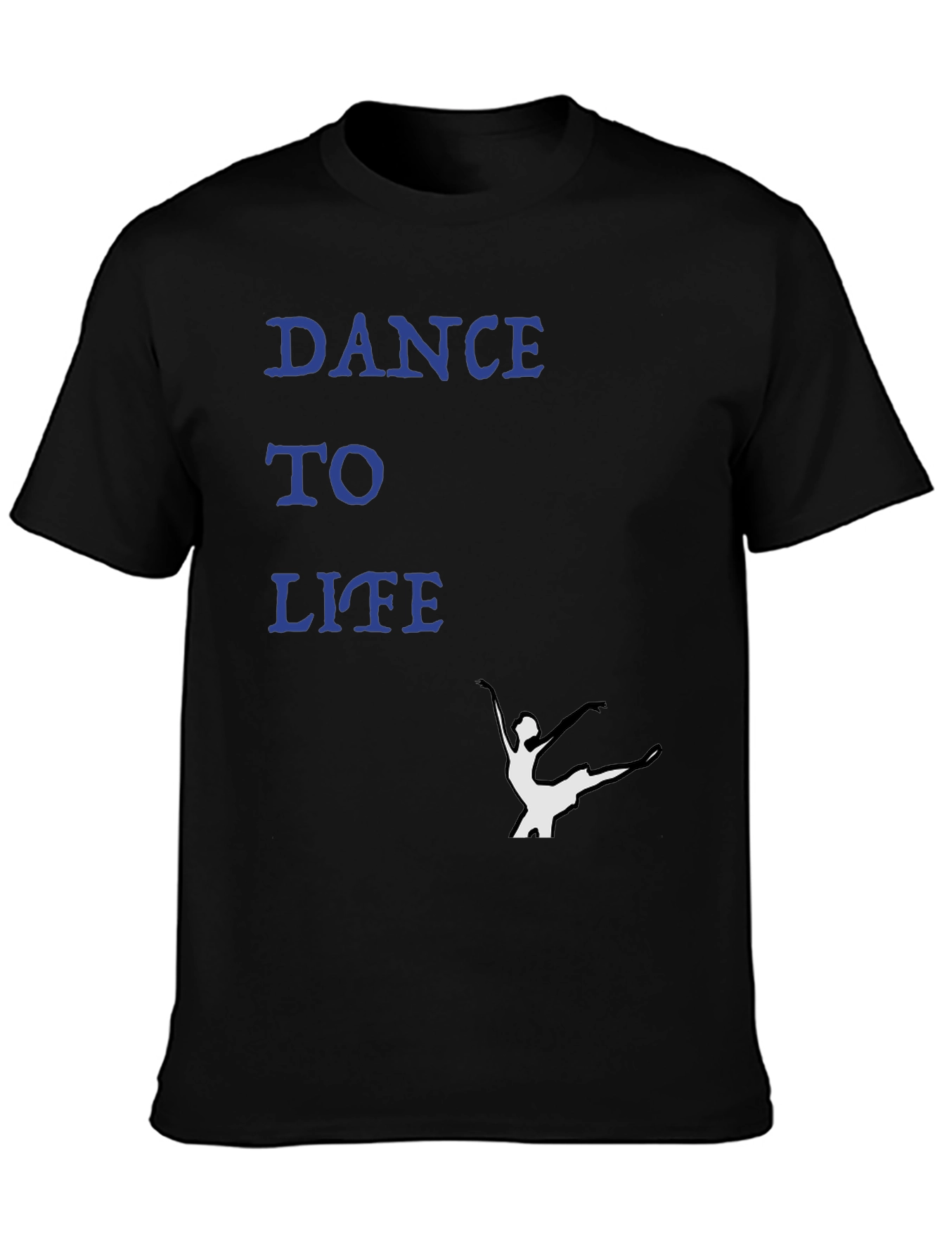 Dance to Life Black Graphic Tee