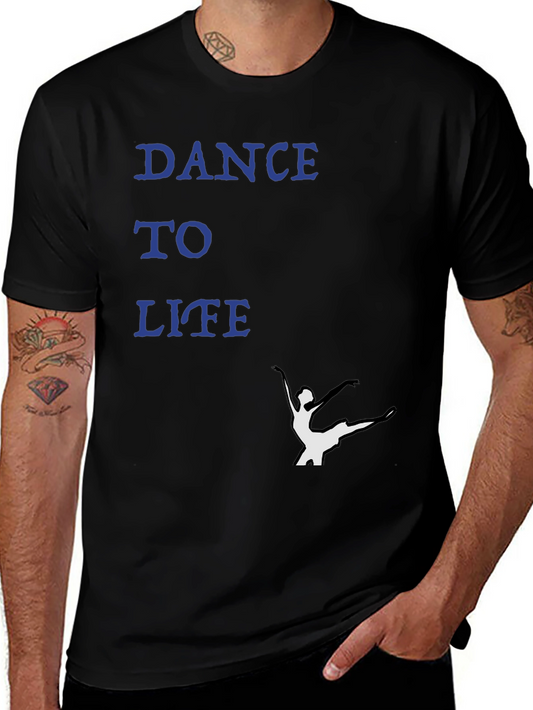 Dance to Life Black Graphic Tee