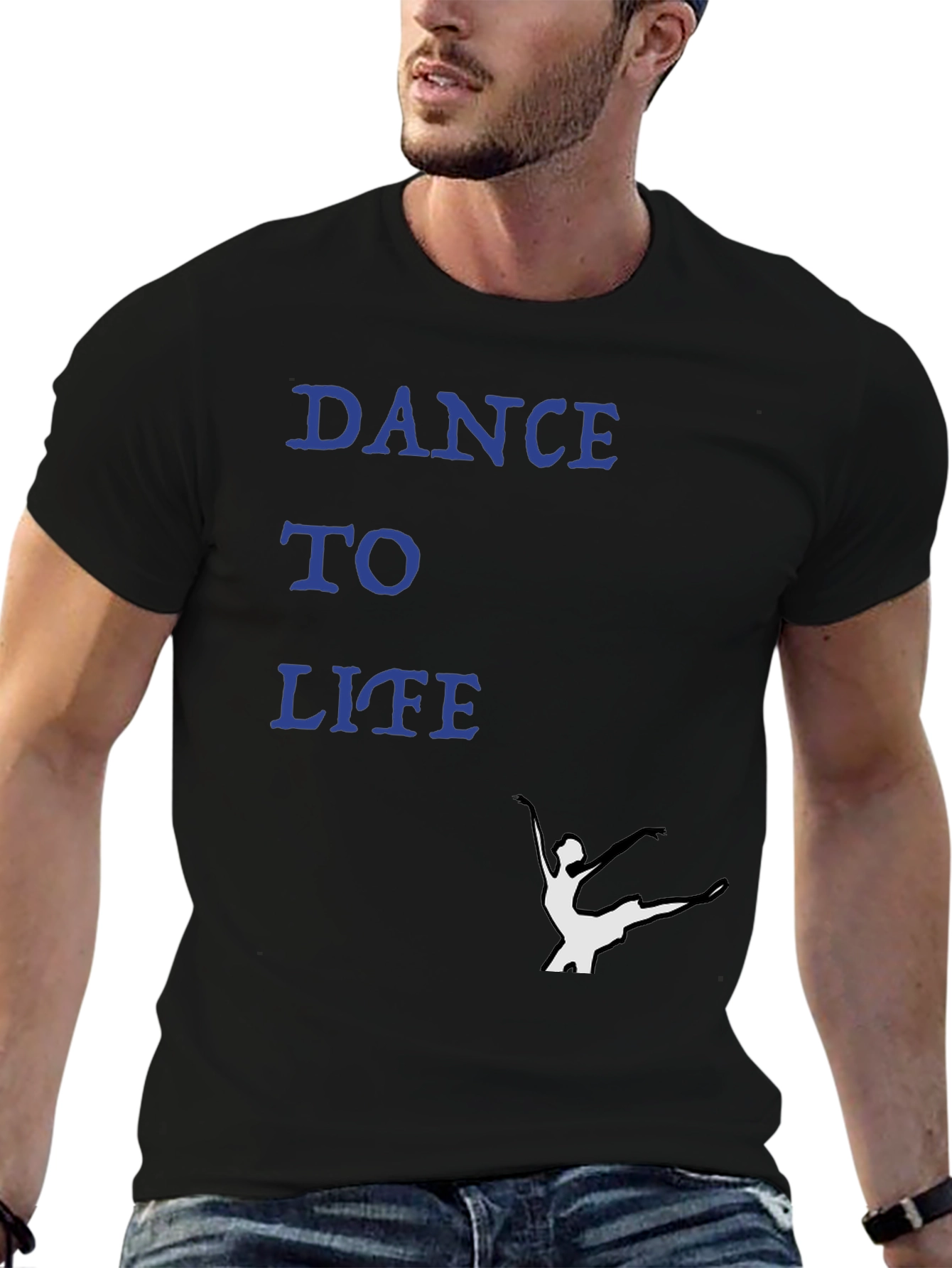 Dance to Life Black Graphic Tee