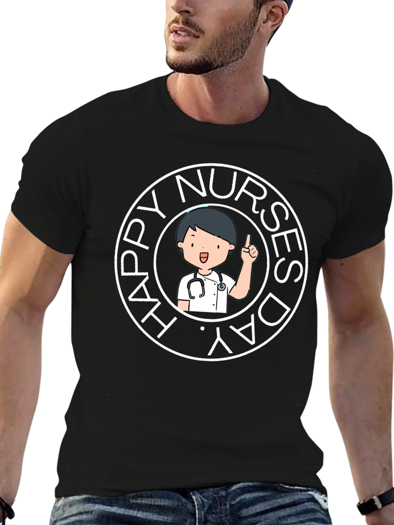 Happy Nurses Day T-Shirt | Round Design