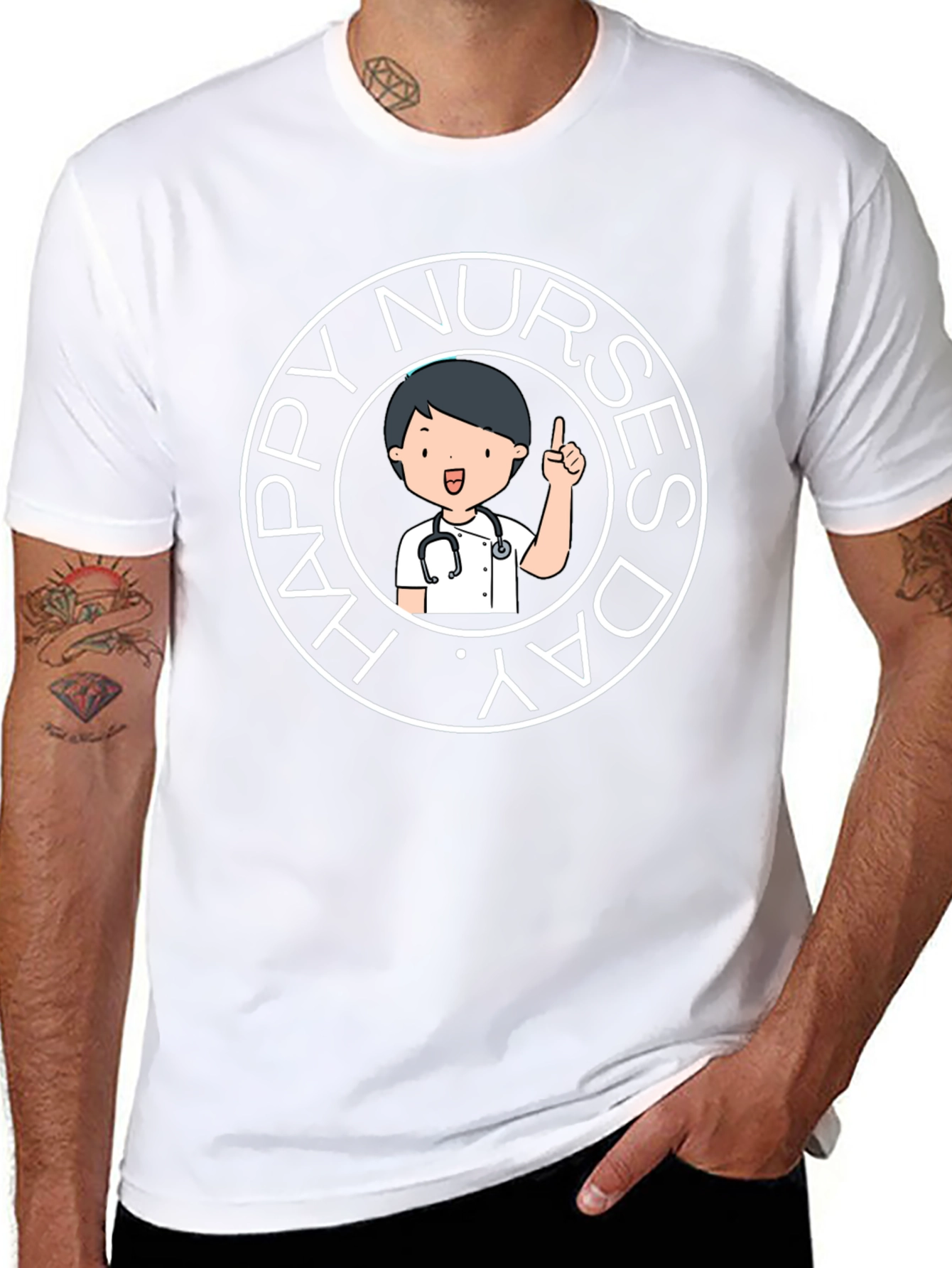 Happy Nurses Day T-Shirt | Round Design