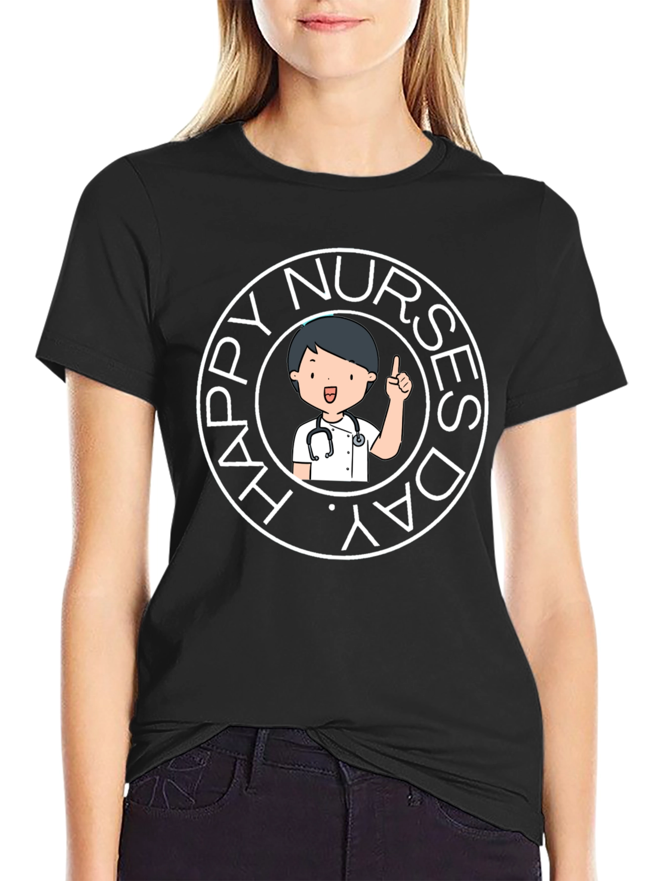 Happy Nurses Day T-Shirt | Round Design