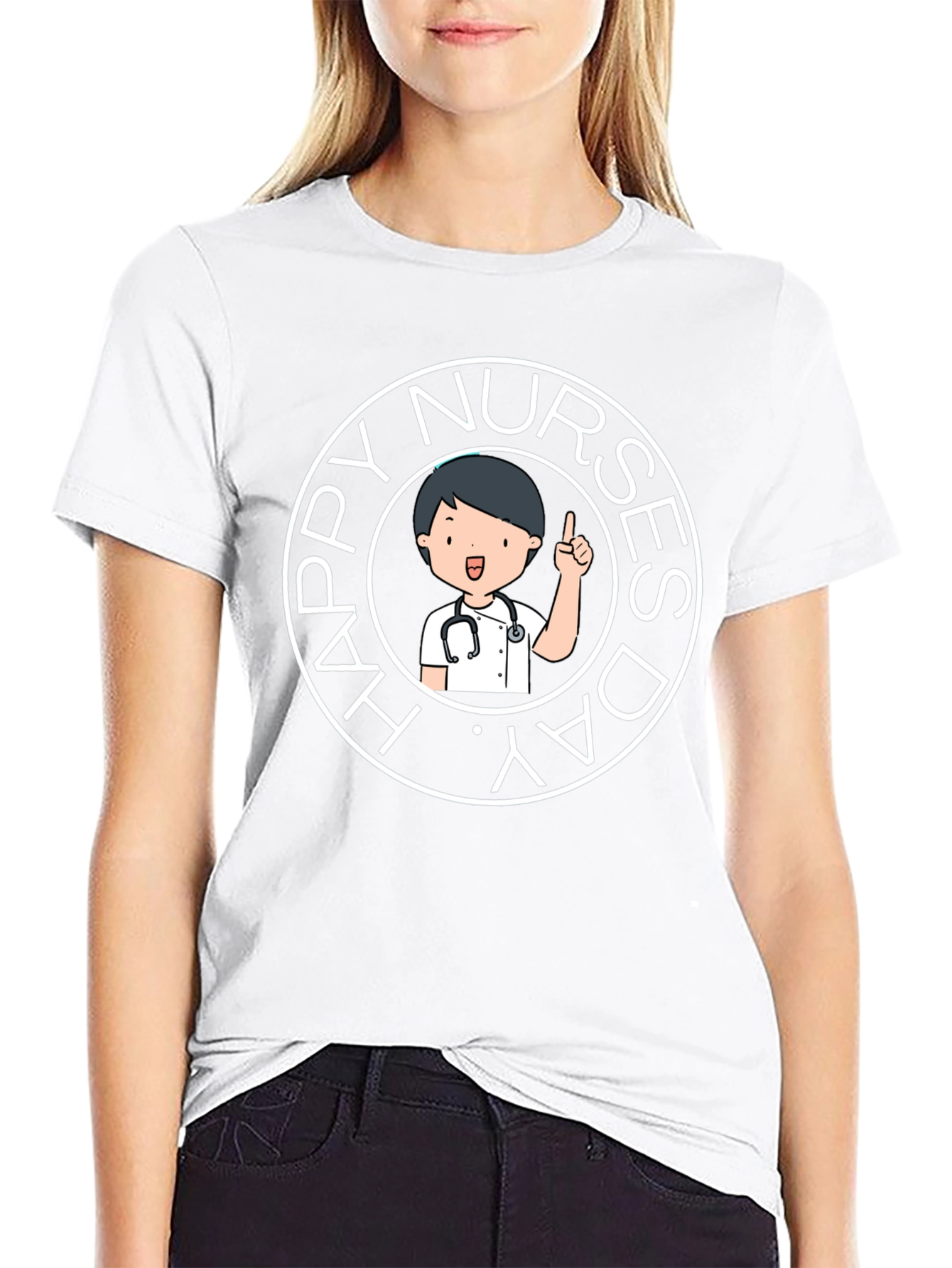 Happy Nurses Day T-Shirt | Round Design