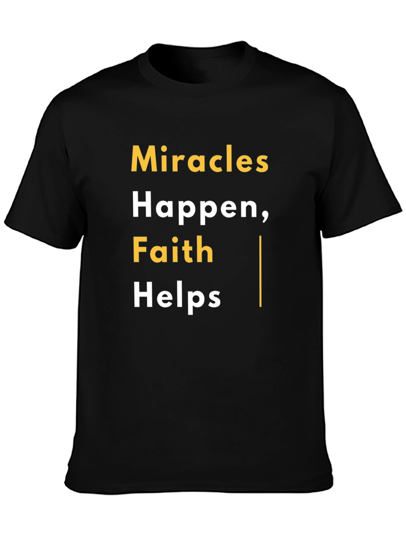 Faith Helps Graphic Tee - Black Casual Shirt