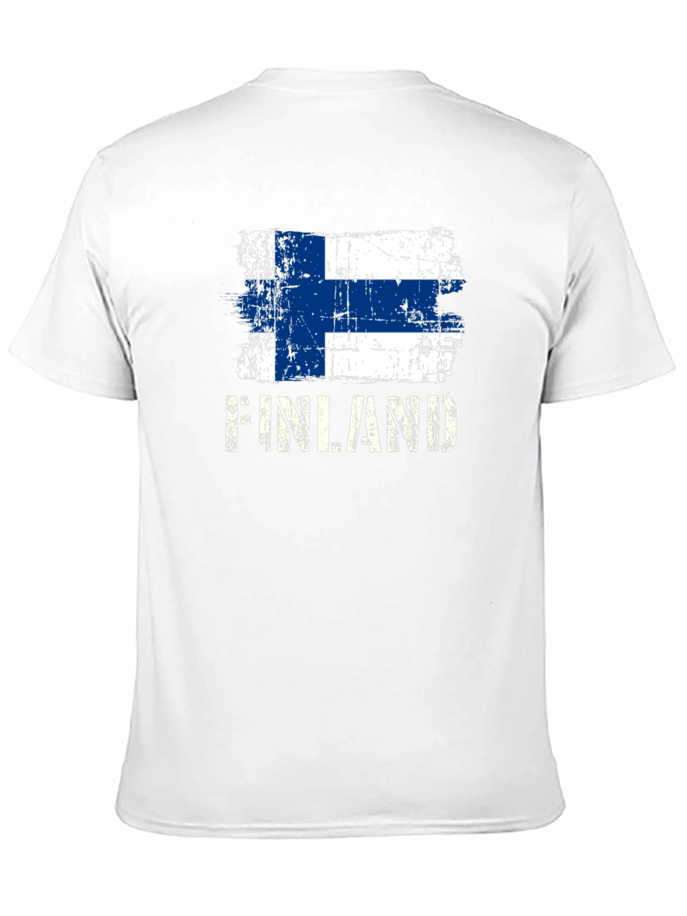 Finland Flag Distressed Graphic T-Shirt