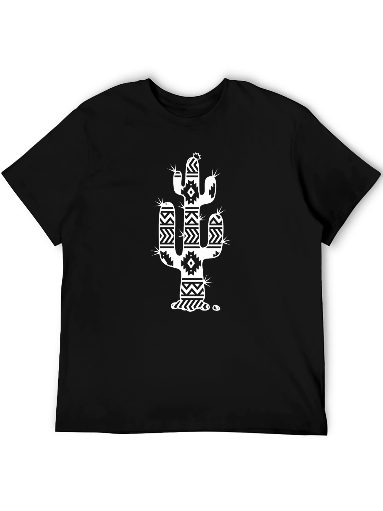 Cactus Graphic Tee - Southwestern Style Black T-Shirt