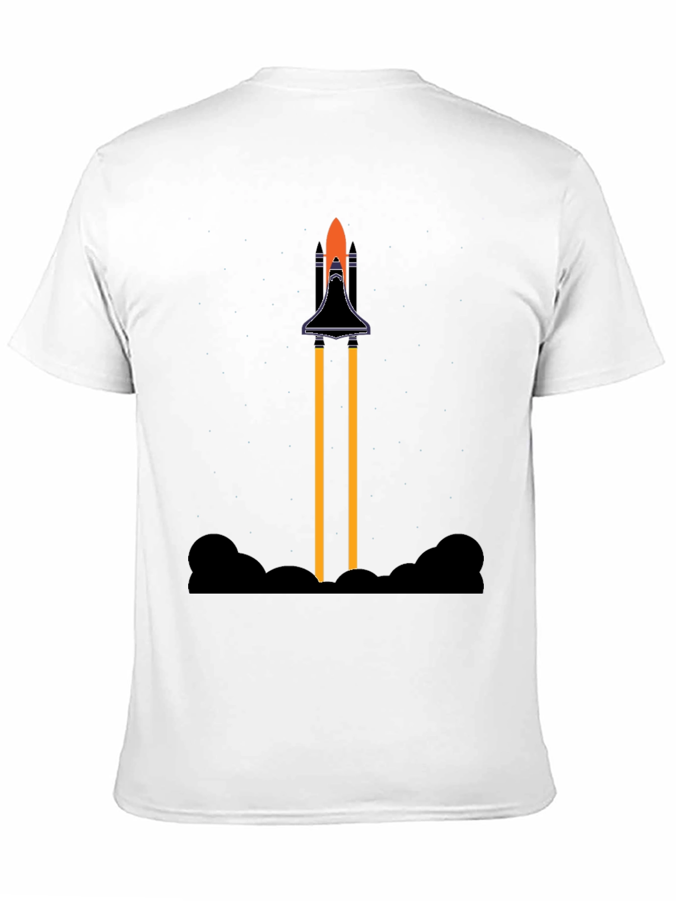 Rocket Launch Graphic Tee - Black Cotton T-Shirt