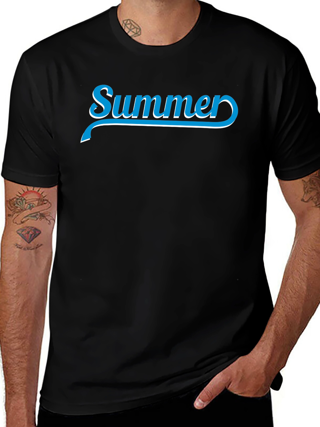 Summer Graphic T-Shirt - Black