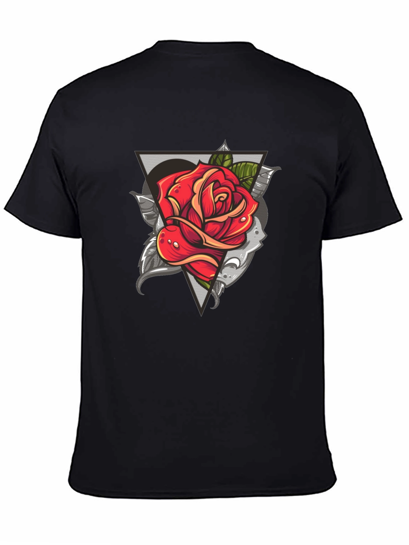Rose Graphic Black T-Shirt - Modern Streetwear