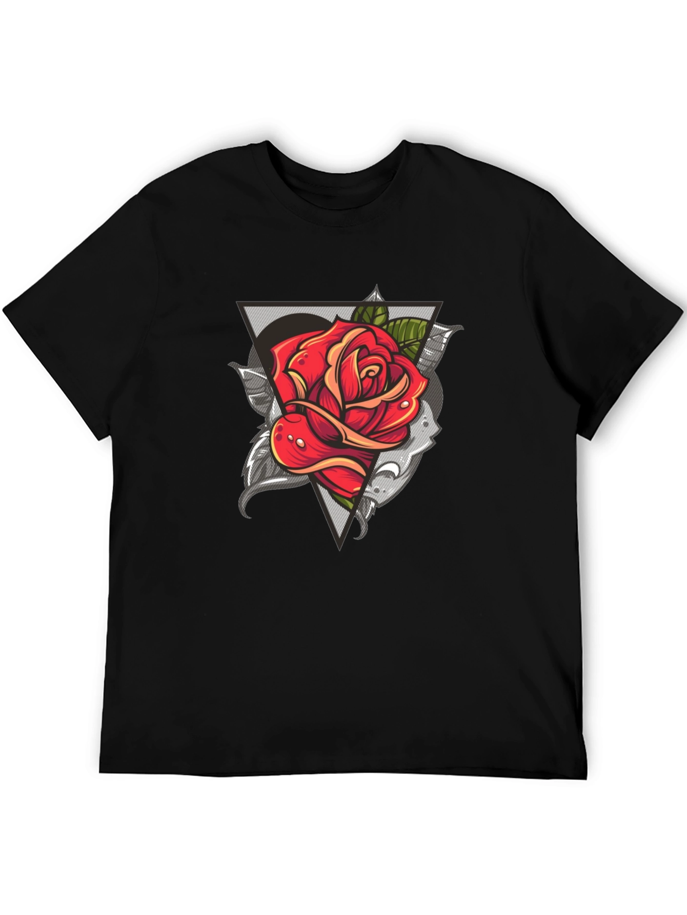 Rose Graphic Black T-Shirt - Modern Streetwear