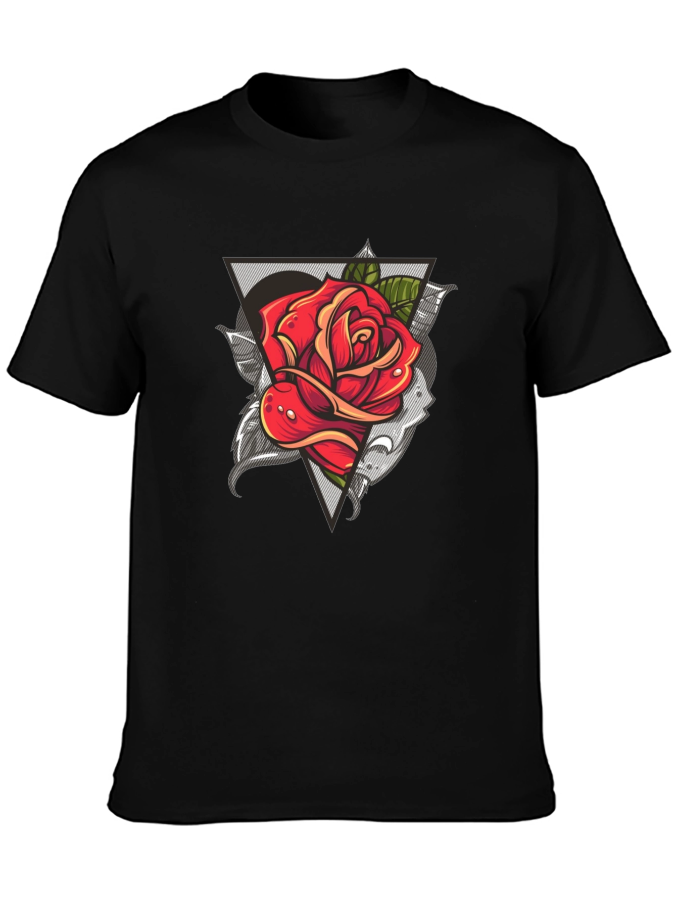 Rose Graphic Black T-Shirt - Modern Streetwear