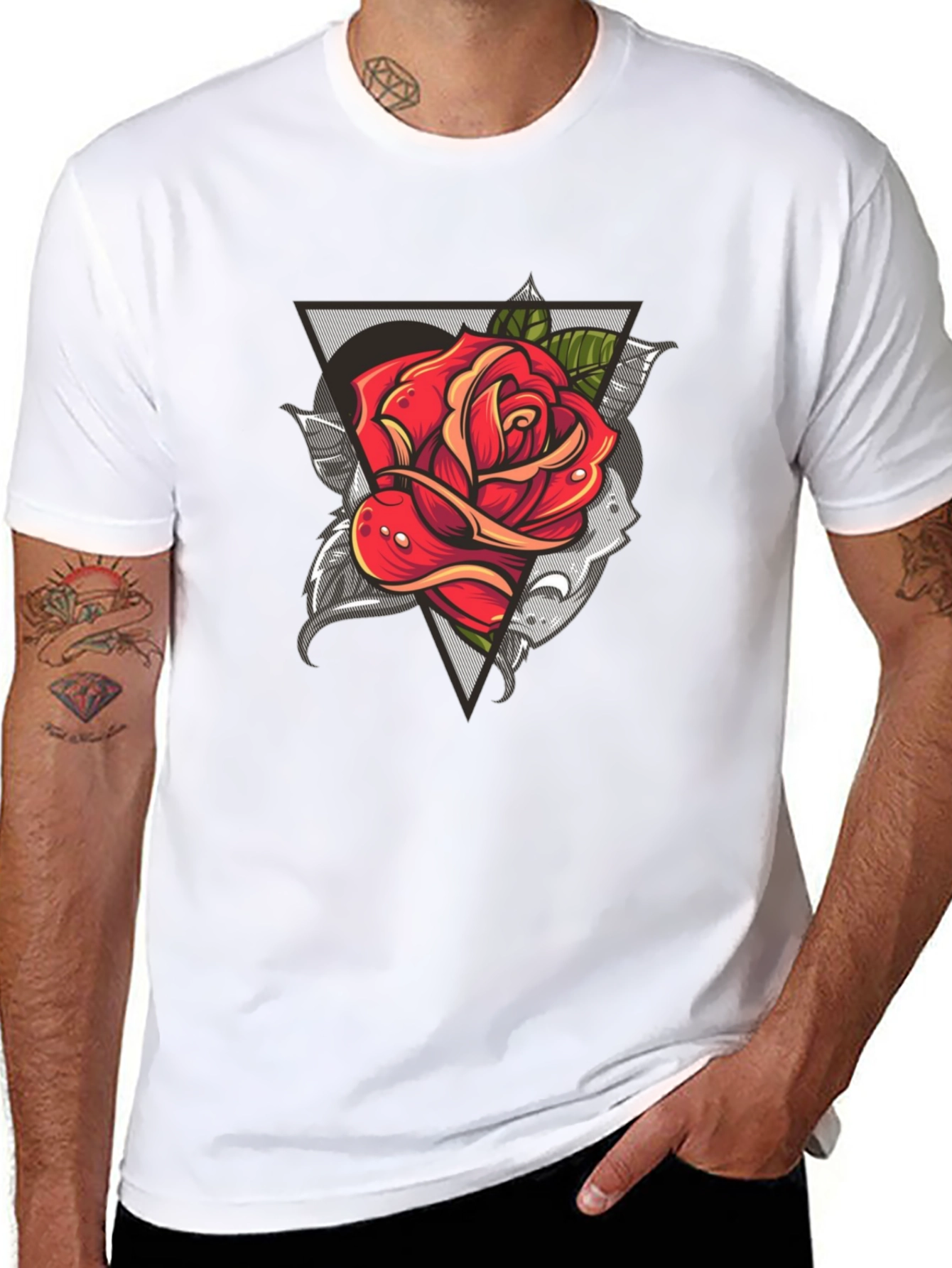 Rose Graphic Black T-Shirt - Modern Streetwear