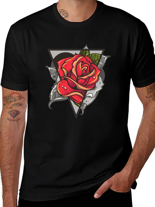 Rose Graphic Black T-Shirt - Modern Streetwear