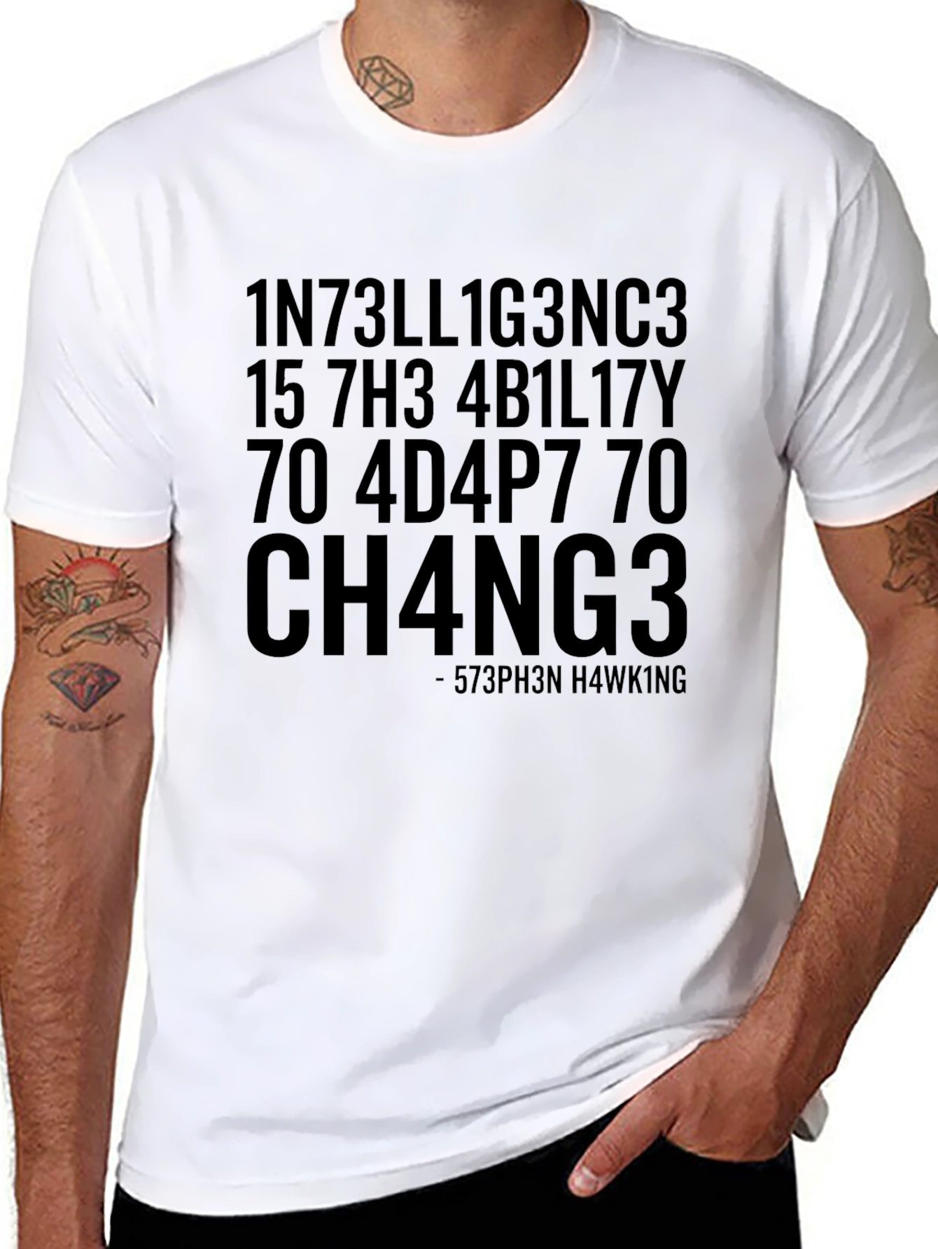 Intelligence Change T-Shirt - Stephen Hawking Inspired