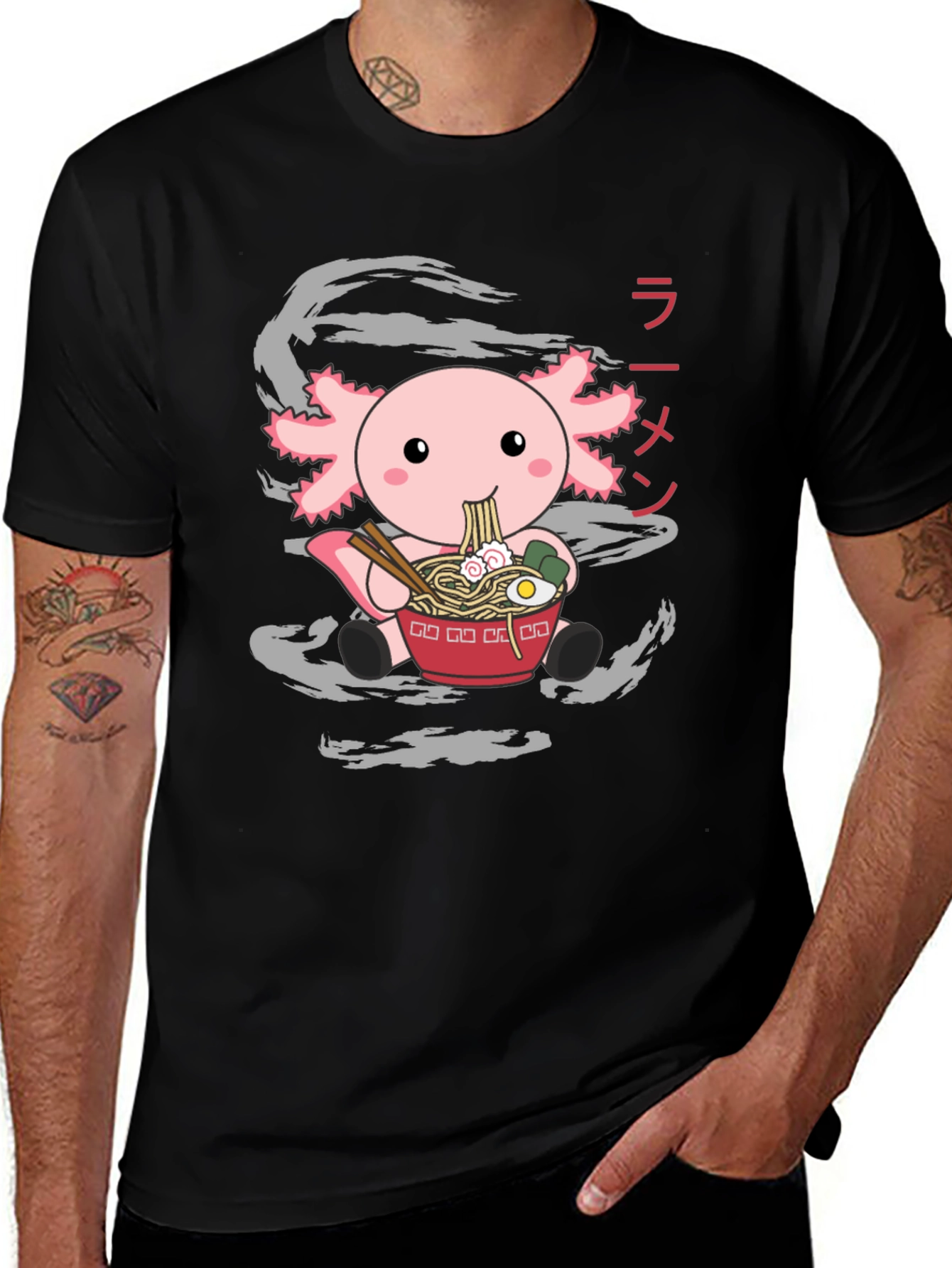 Axolotl Ramen T-Shirt - Cute Japanese Style Tee
